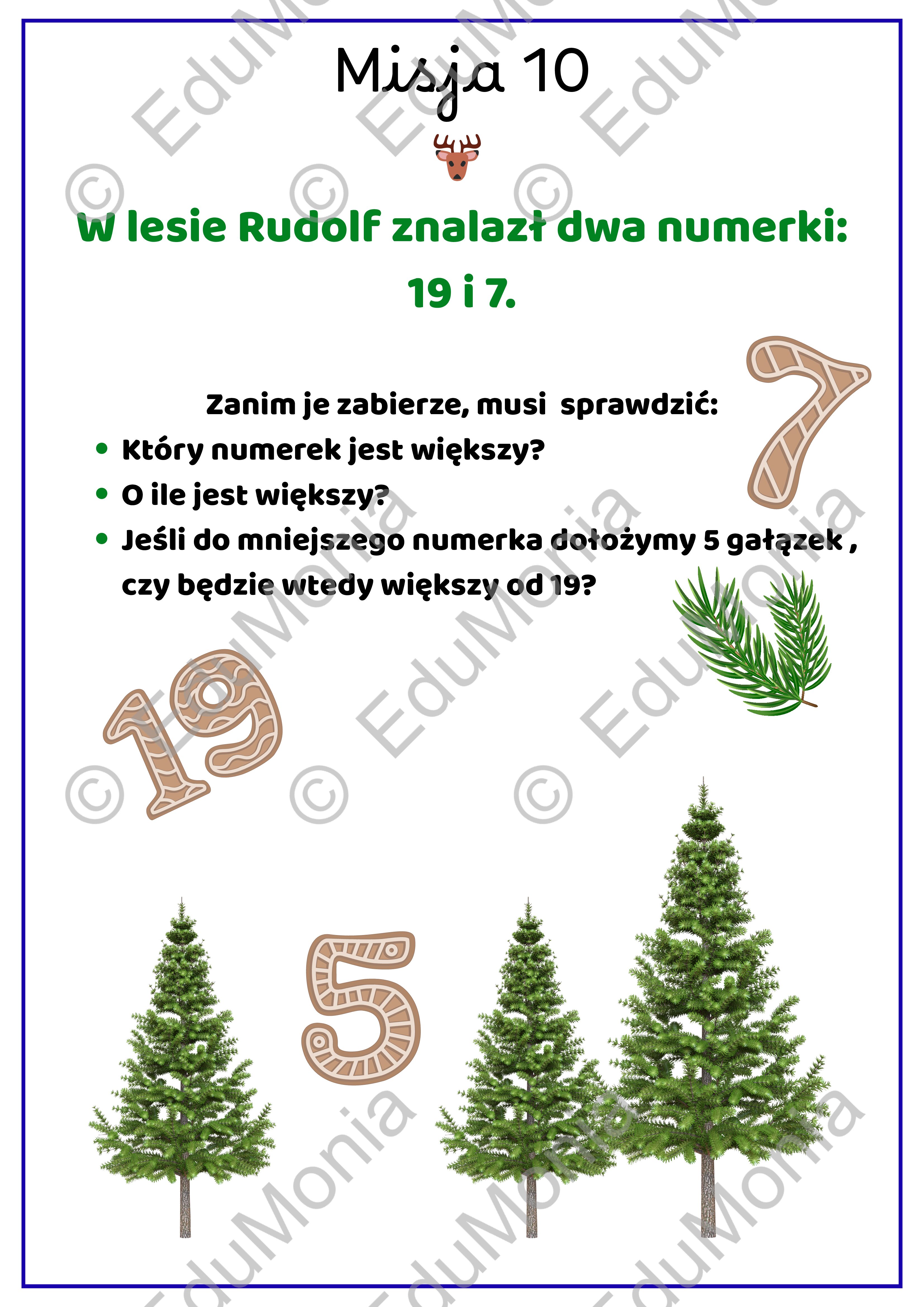 Misje Renifera #1 – Świąteczne Zadania do Porównywania Liczb (PDF, Klasy 1–3) - obrazek 6